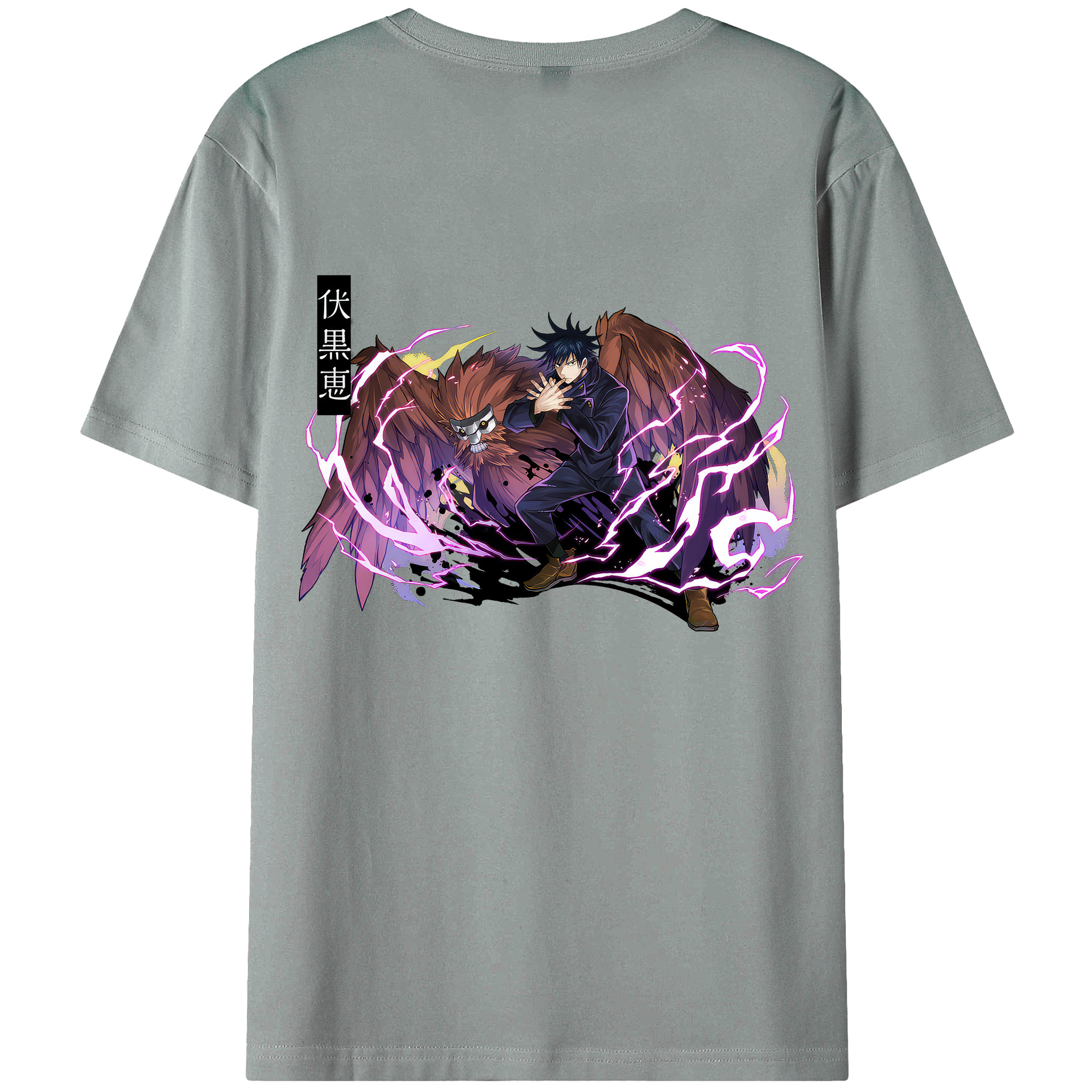 （画像用） 呪術廻戦 Jujutsu Kaisen 綿100％ メンズ半袖Tシャツ（バックプリント） 通気性